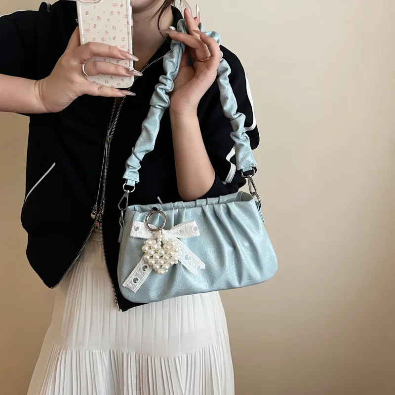 Meow In The Grass PU Handbag, Shoulder Bag Women's White/Silver/Blue/Yellow/Pink/Black-11