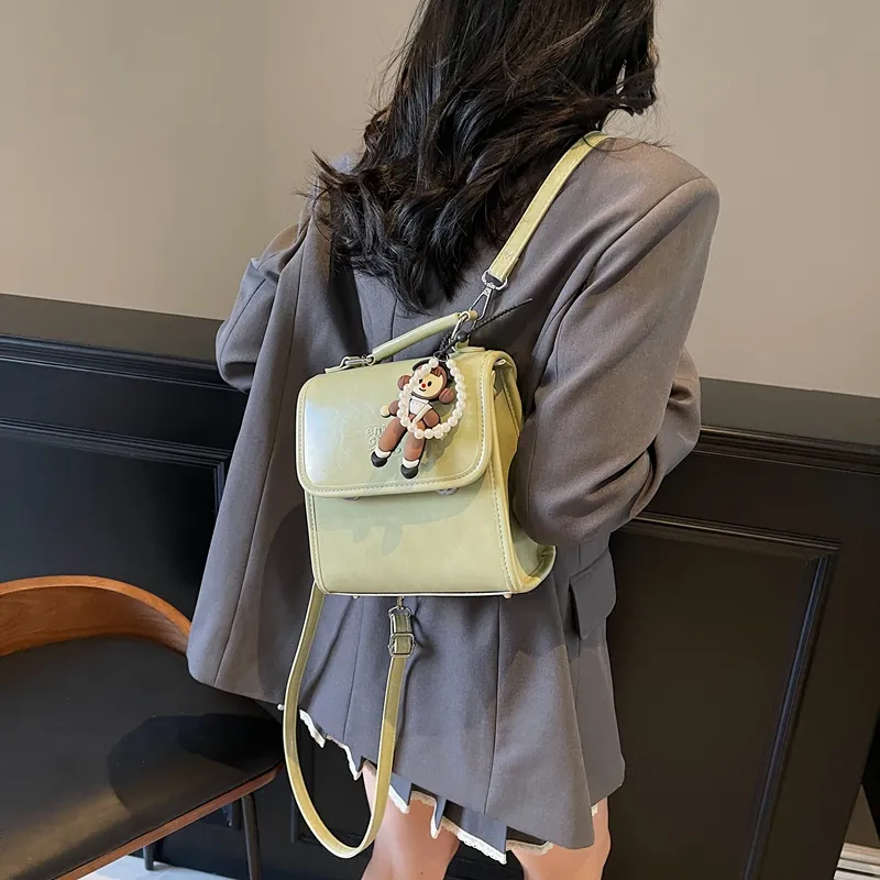 Meow In The Grass PU Backpack Women's Multicolor-18