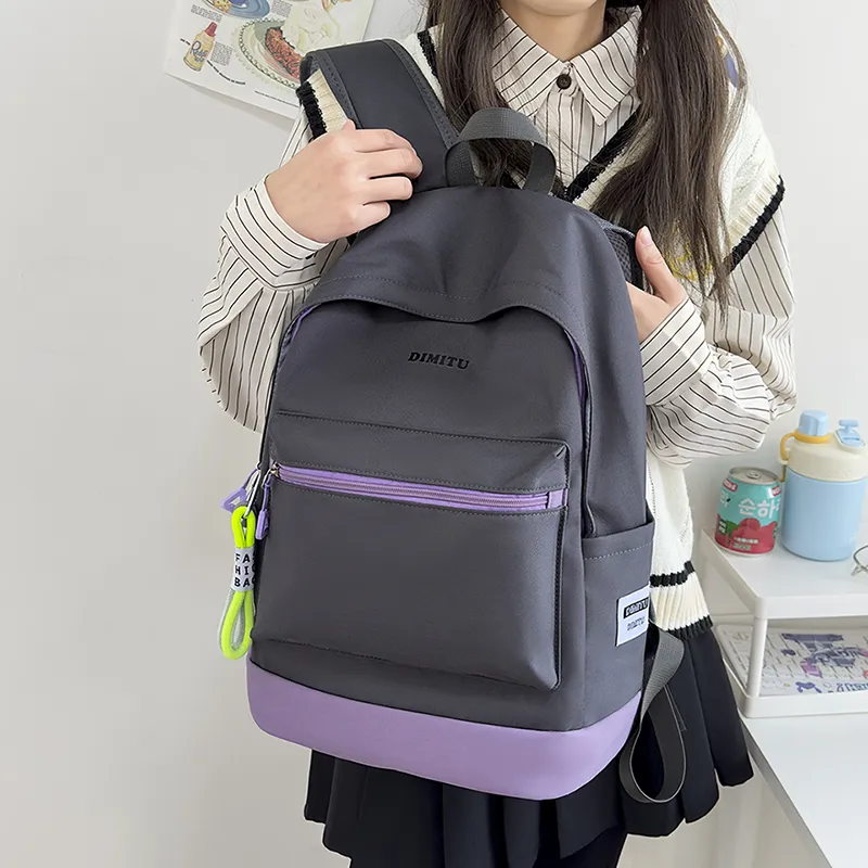 Meow In The Grass Nylon Backpack Women's Multicolor-7