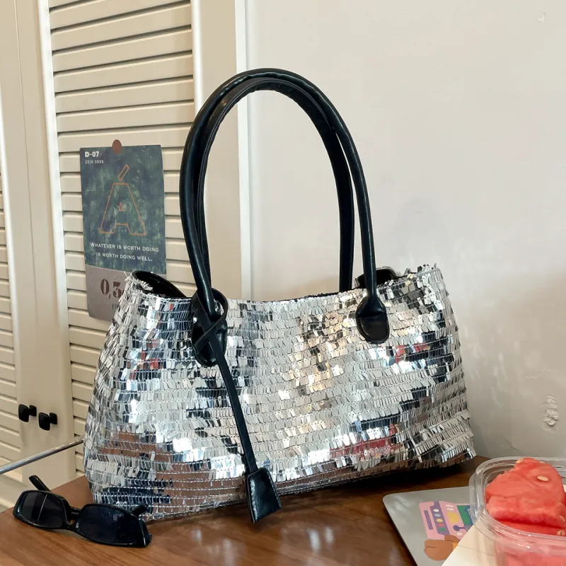 Meow In The Grass PU Shoulder Bag, Shoulder Bag Women's Black/Silver/Green/Pink-5
