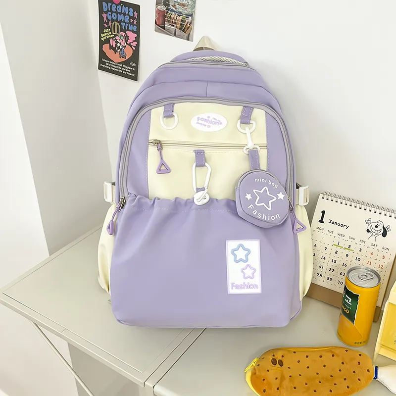 Meow In The Grass Nylon Backpack Regular Unisex Multicolor-15
