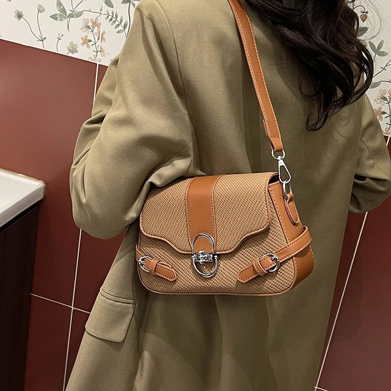 Meow In The Grass PU Crossbody Bag Shoulder Bag Regular Women's Multicolor-12