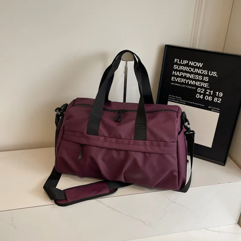 Meow In The Grass Canvas Bag Travel Bag Unisex Gray/Black/White/Purple/Green-21