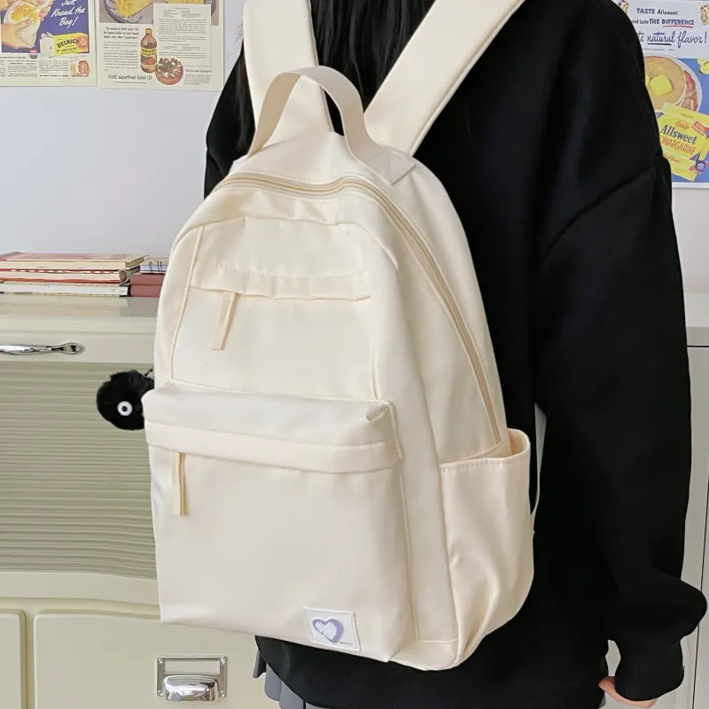 Meow In The Grass Nylon Backpack Unisex Multicolor-3