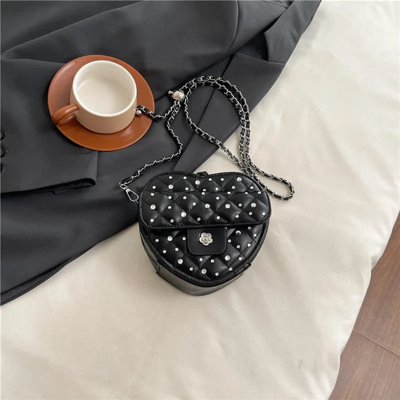 Meow In The Grass PU Heart Shaped Bag Shoulder Bag Women's Multicolor-7