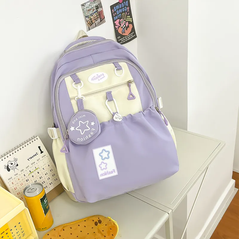 Meow In The Grass Nylon Backpack Regular Unisex Multicolor-16