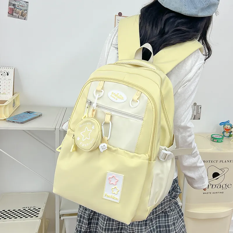 Meow In The Grass Nylon Backpack Regular Unisex Multicolor-9
