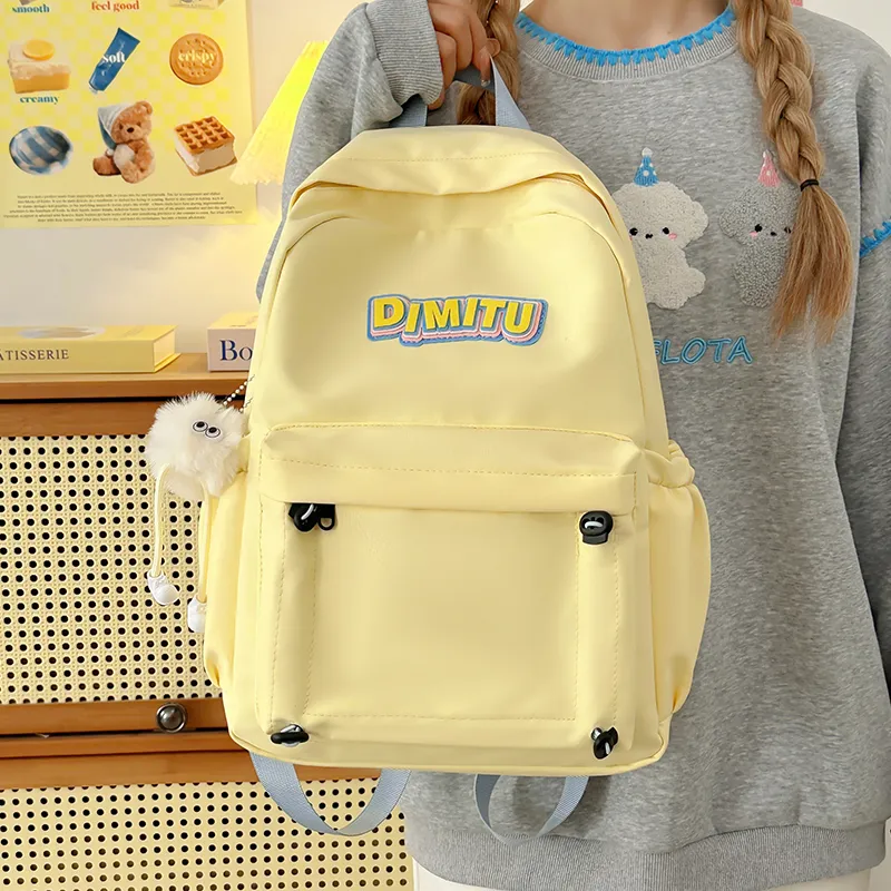 Meow In The Grass Nylon Backpack Regular Unisex Multicolor-9