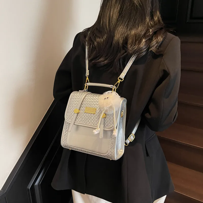 Meow In The Grass PU Backpack Regular Women's Multicolor-7