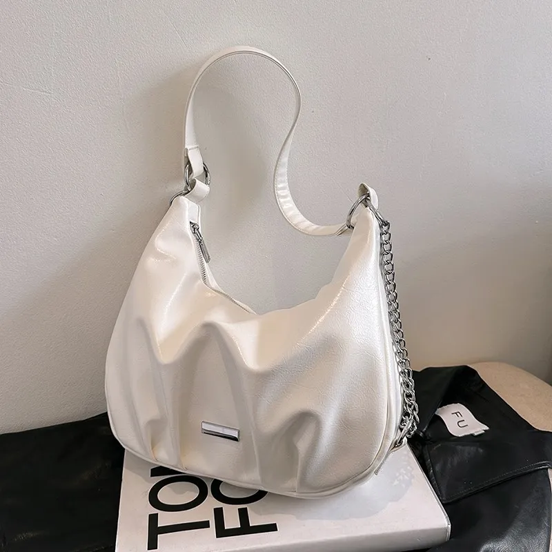 Meow In The Grass PU Tote Bag, Shopping Bag, Shoulder Bag Women's White-1