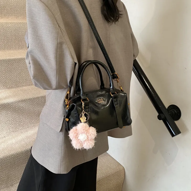 Meow In The Grass PU Handbag Women's Pink/Coffee/Coffee/Black-21
