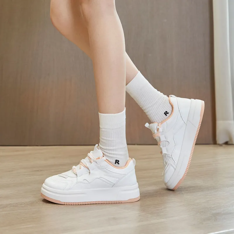 Little Red Man Low Top Skateboard Shoes Women's-1