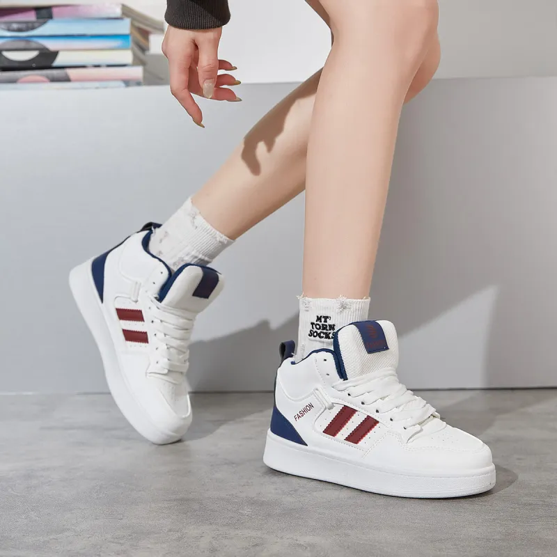 Little Red Man High Top Skateboard Shoes Unisex-1