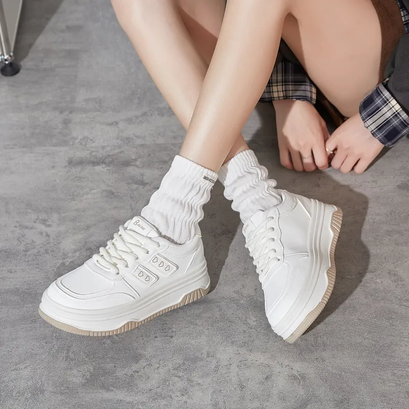 Little Red Man Low Top Casual Shoes Women's Ecru-4