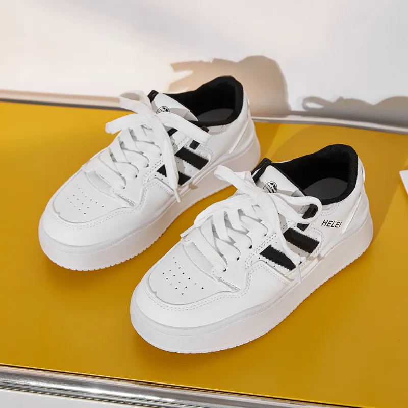 Little Red Man Slip Resistant Low Top Skateboard Shoes Women's-4