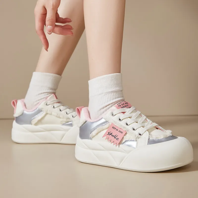 Little Red Man Low Top Skateboard Shoes Women's-10