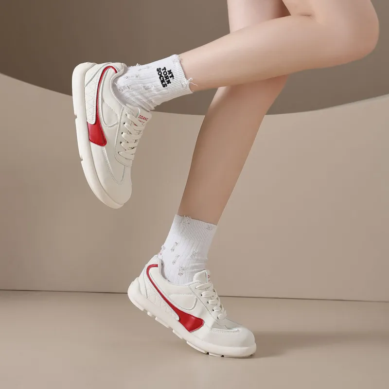 Little Red Man German Army Trainers Low Top Casual Shoes Women's-13