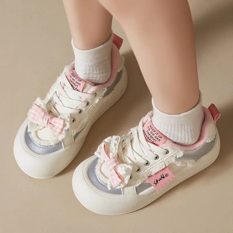 Little Red Man Low Top Skateboard Shoes Women's-8