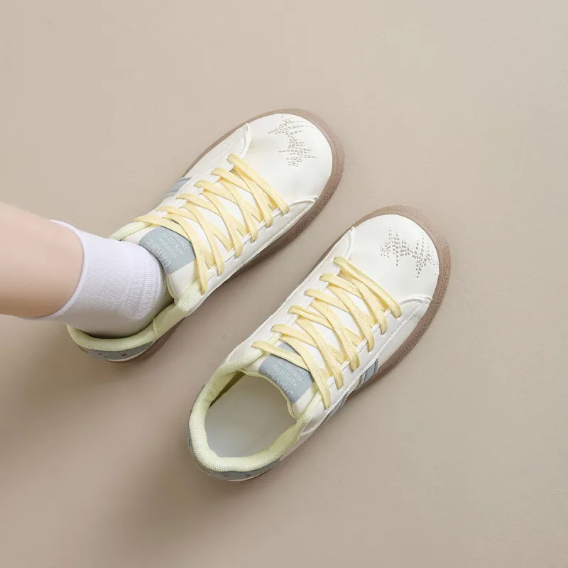 Little Red Man Anti Slip And Wear Resistant Height Increasing Low Top Skateboard Shoes Women's-8