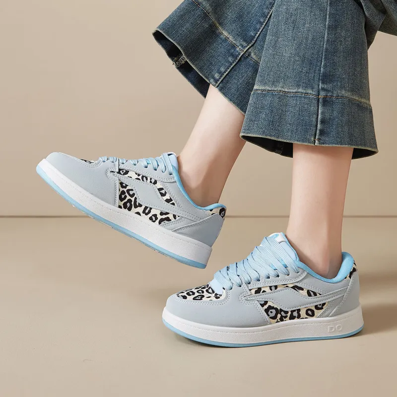 Little Red Man Skateboard Shoes Women's Blue-2