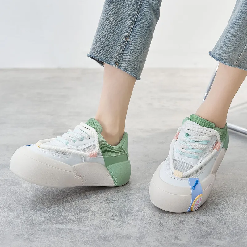 Yiya Dopamine Dressing Fashionable Versatile Low-Top Skateboard Shoes Women's-26