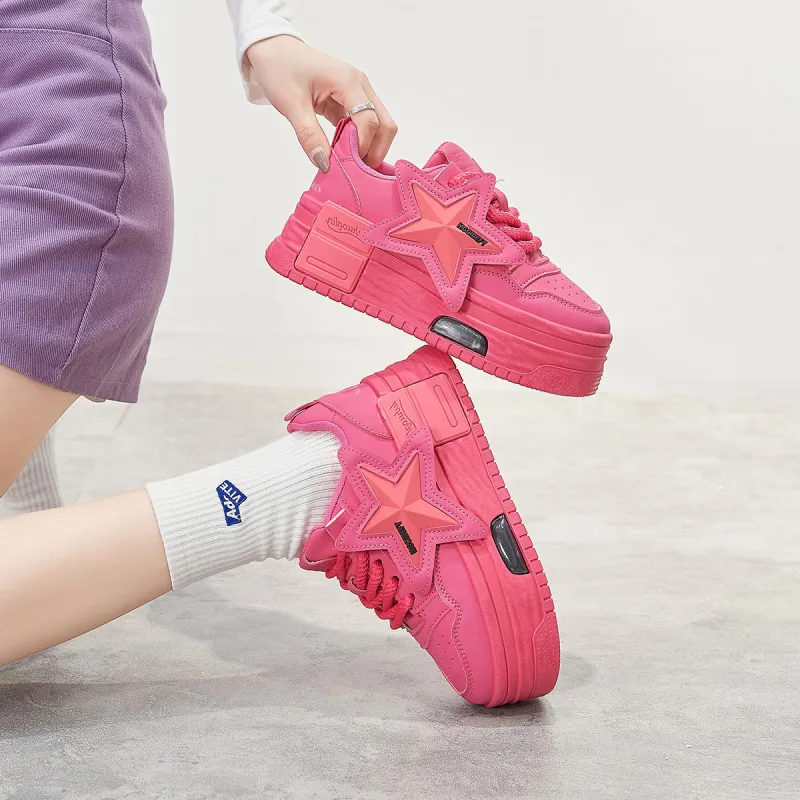 Little Red Man Lightweight Low-Top Skateboard Shoes Women's-15
