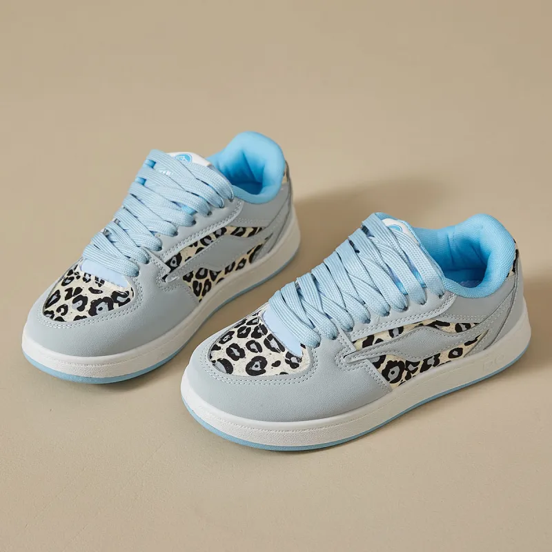 Little Red Man Skateboard Shoes Women's Blue-6