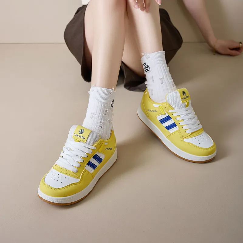 Little Red Man Low Top Skateboard Shoes Women's Gray Blue-25