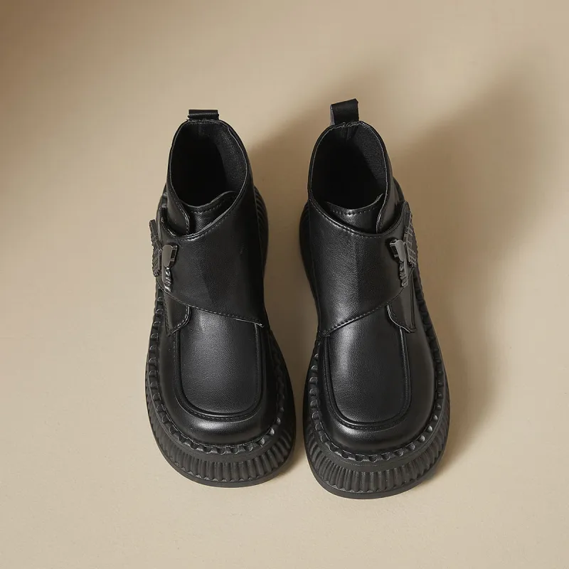 Little Red Man Loafers Women's Black-2