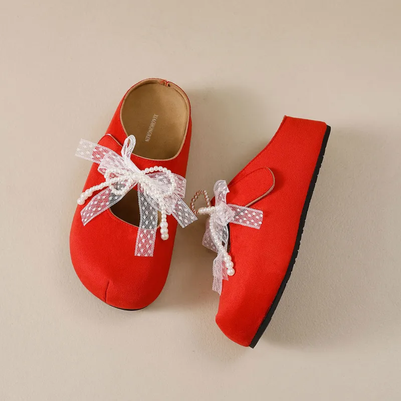Little Red Man Rubber Sole Slip Resistant Closed Toe Slippers Women's-6
