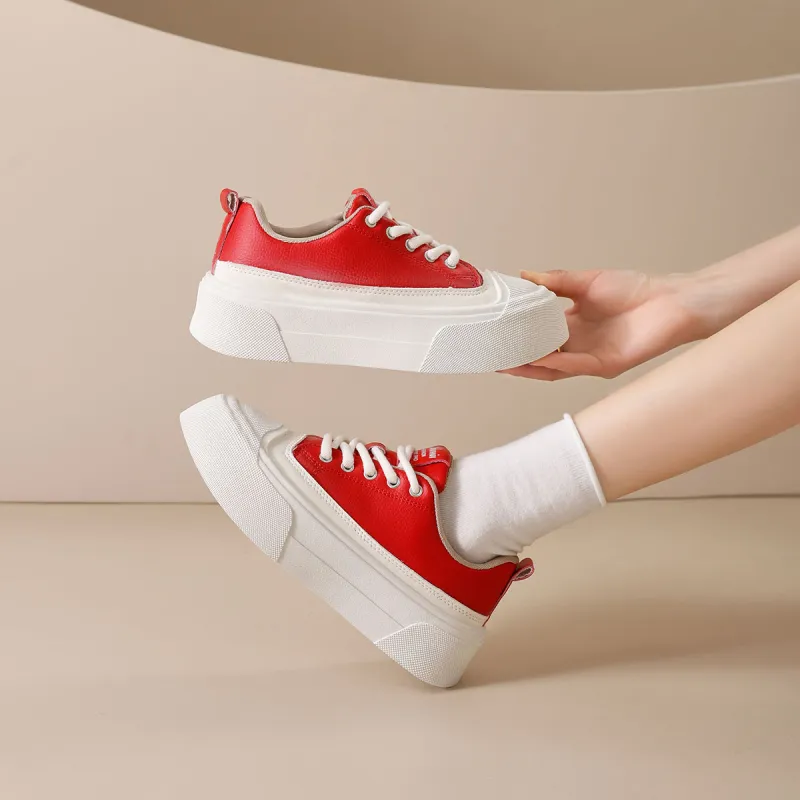 Little Red Man Cushioning Low Top Skateboard Shoes Women's-13