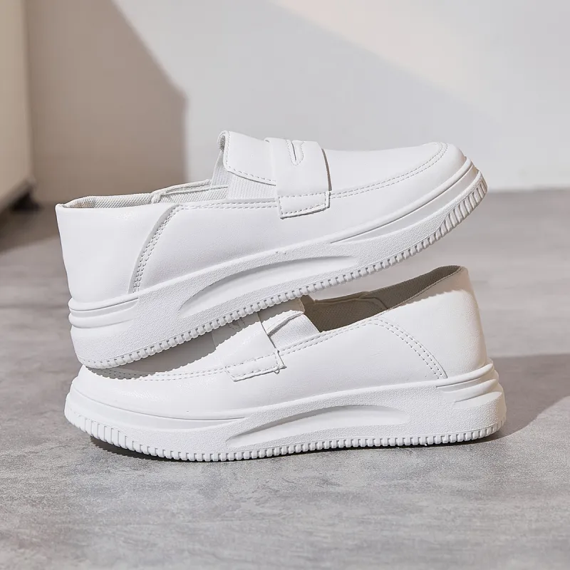 Little Red Man Low Top Casual Shoes Women's White-5