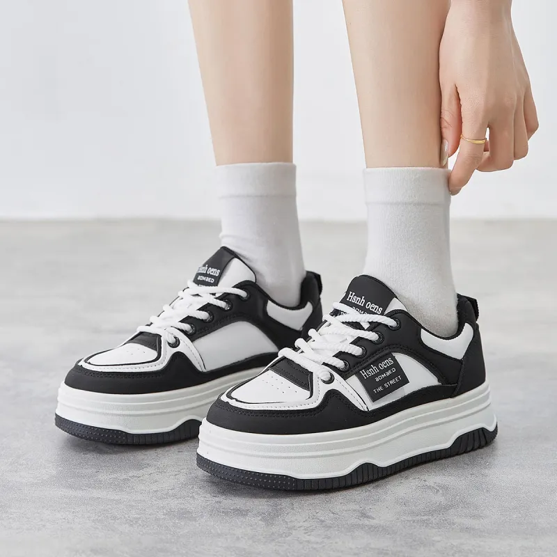 Little Red Man Lightweight Height Increasing Coverage Low-Top Skateboard Shoes Women's-5