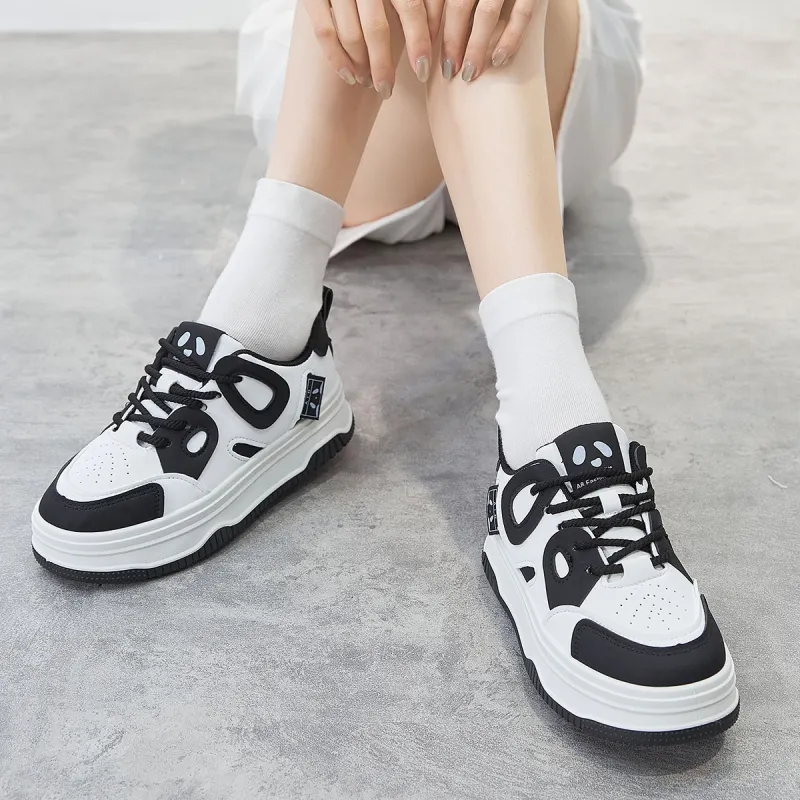 Little Red Man Slip Resistant Height Increasing Low Top Skateboard Shoes Women's-13