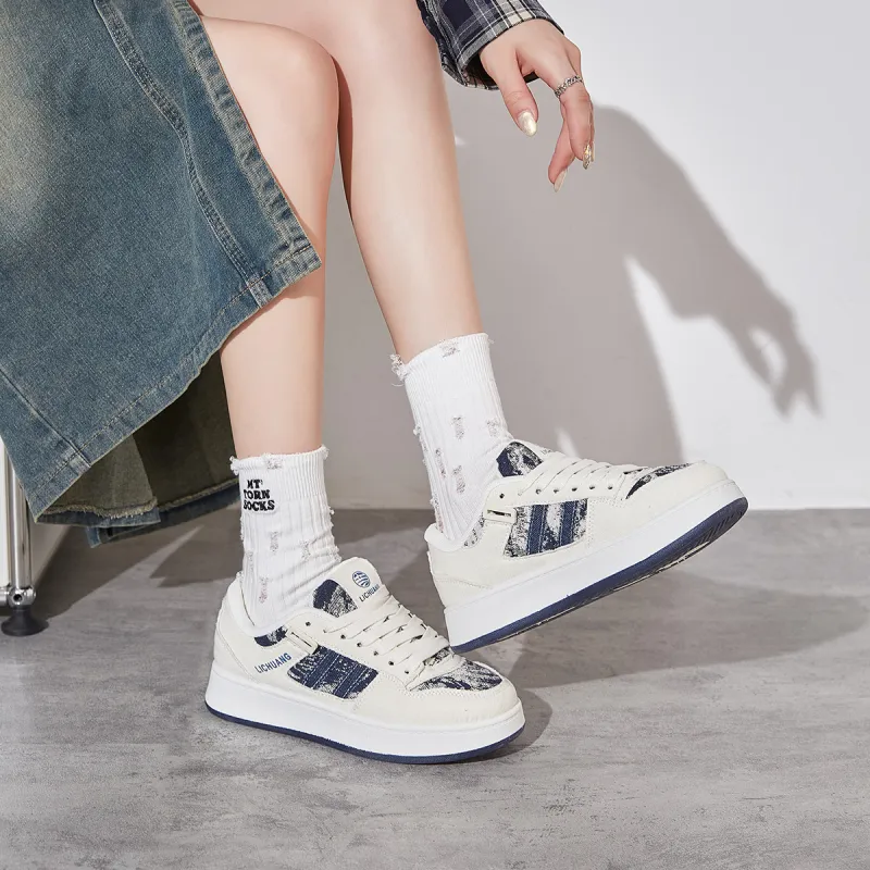 Yiya Cushioning Coverage Height Increasing Balance Breathable Waterproof Low Top Skateboard Shoes Women's-3