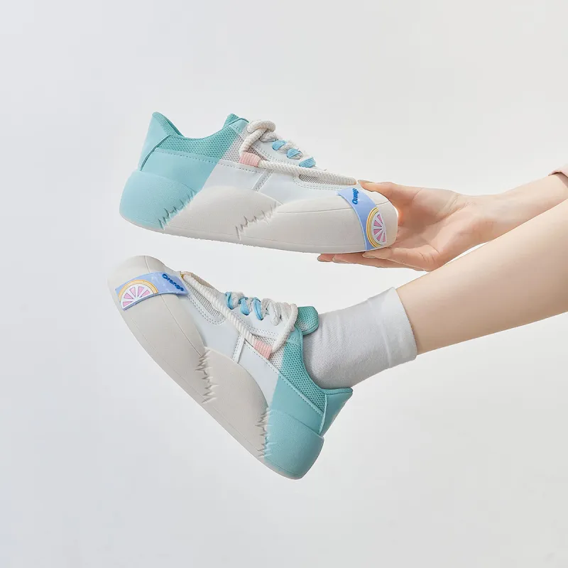 Yiya Dopamine Dressing Fashionable Versatile Low-Top Skateboard Shoes Women's-21