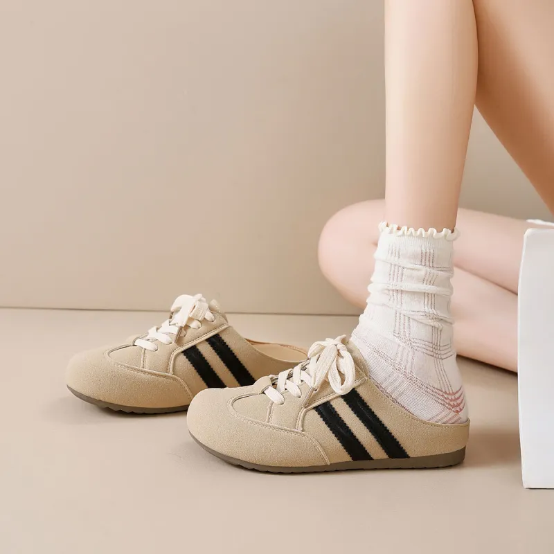 Little Red Man Rubber Sole Stitching Quiet Slip Resistant Closed Toe Slippers Women's-9