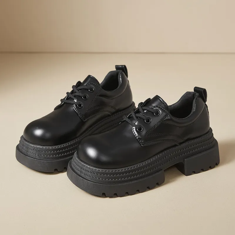 Little Red Man Casual Single Shoes Women's Black-5