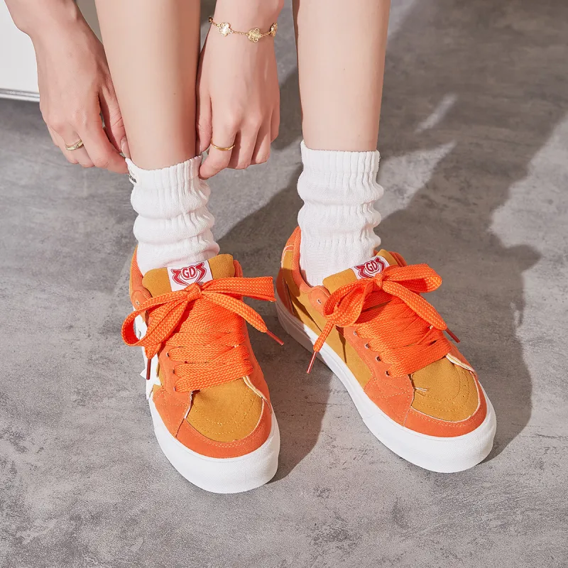 Little Red Man Slip-Resistant Low-Top Skateboard Shoes Women's-2