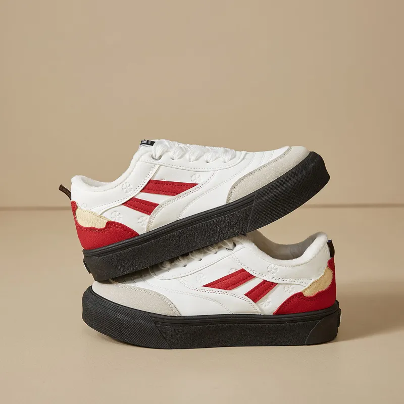 Little Red Man Low Top Skateboard Shoes Women's-11