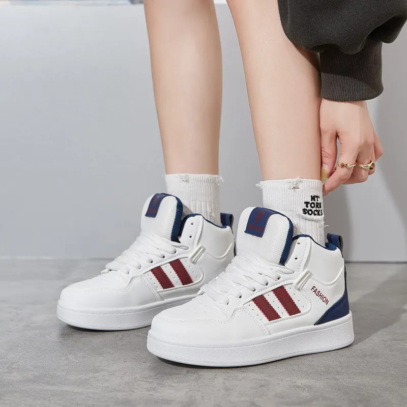 Little Red Man High Top Skateboard Shoes Unisex-3