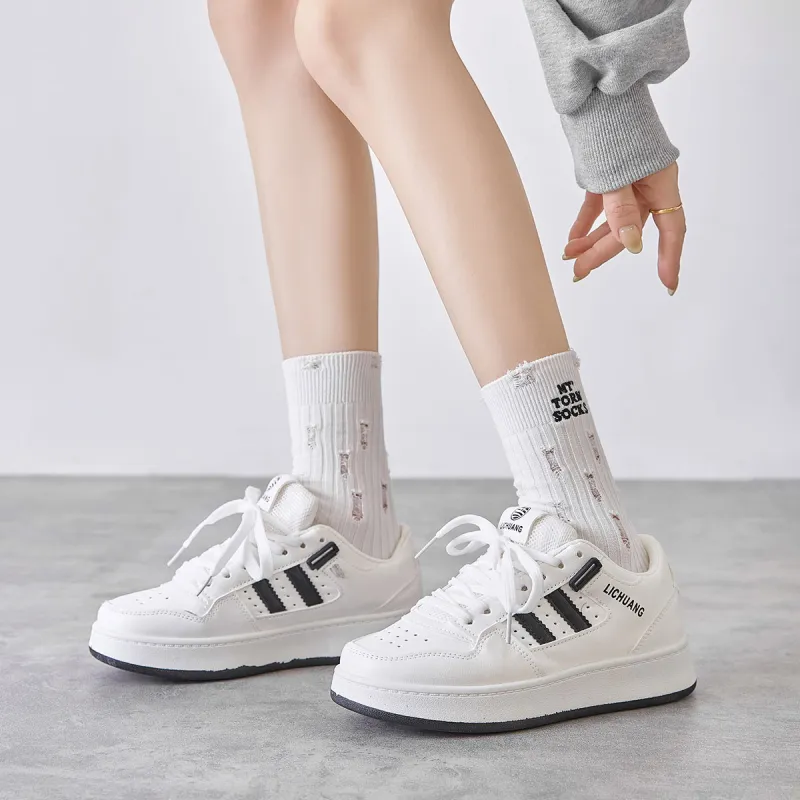 Little Red Man Wear Resistant Height Increasing Low Top Skateboard Shoes Women's-14