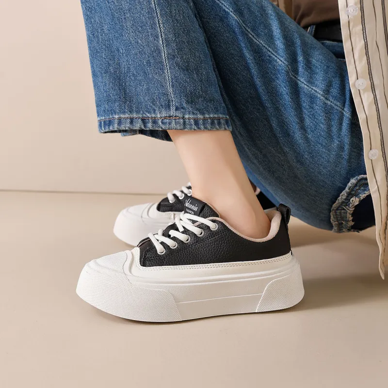 Little Red Man Cushioning Low Top Skateboard Shoes Women's-4