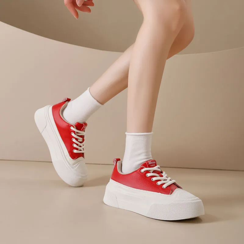Little Red Man Cushioning Low Top Skateboard Shoes Women's-15
