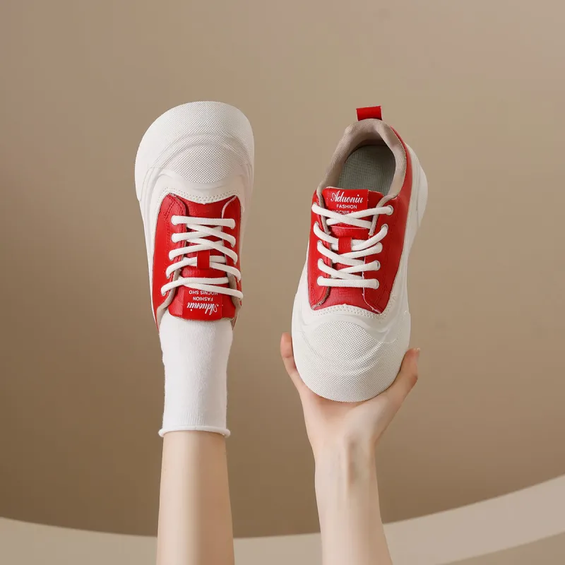Little Red Man Cushioning Low Top Skateboard Shoes Women's-12