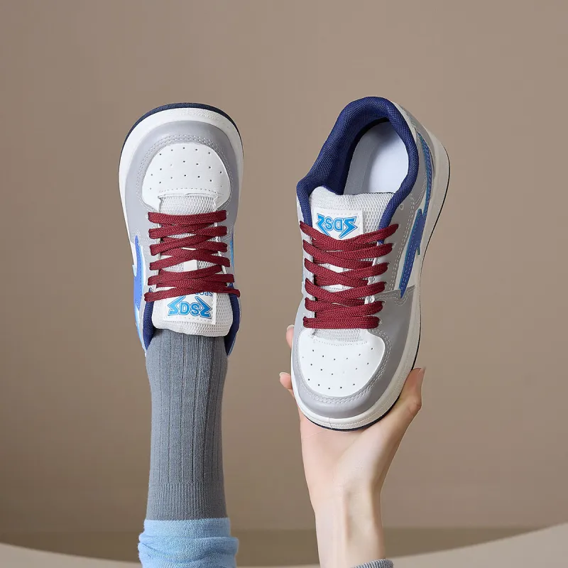 Little Red Man Water Resistant Coverage Low Top Skateboard Shoes Women's-4