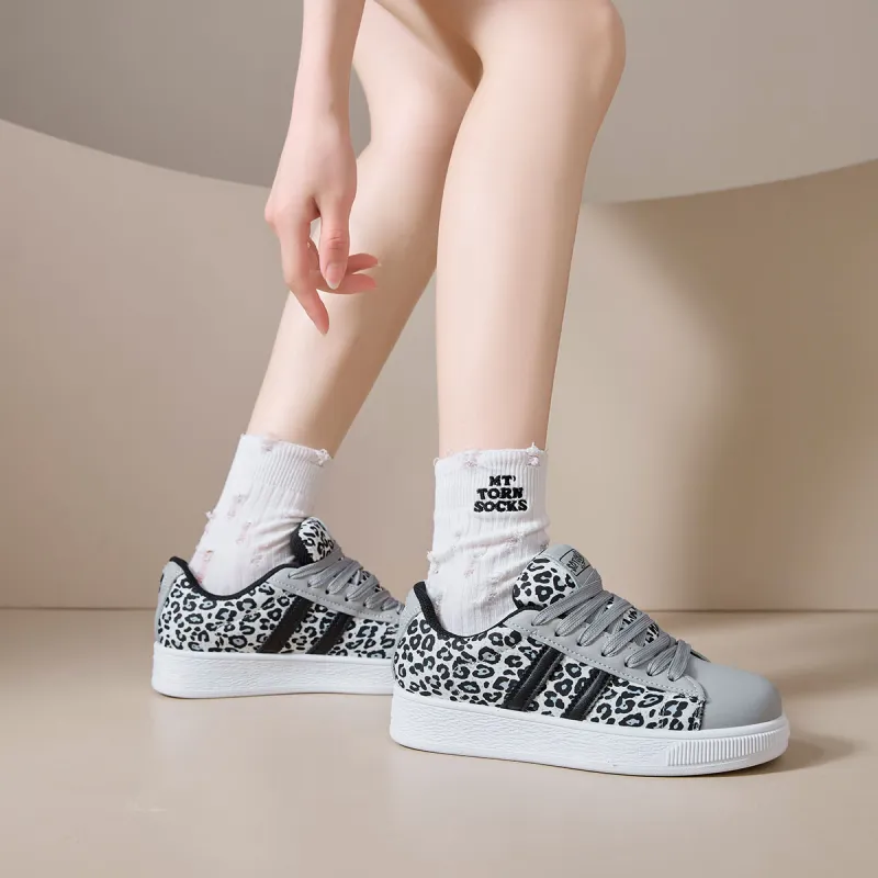 Little Red Man Anti Slip And Wear Resistant Height Increasing Low Top Skateboard Shoes Women's-5