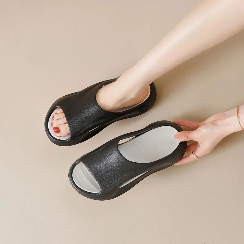 Little Red Man Abrasion Resistant Slide Slippers Unisex-1