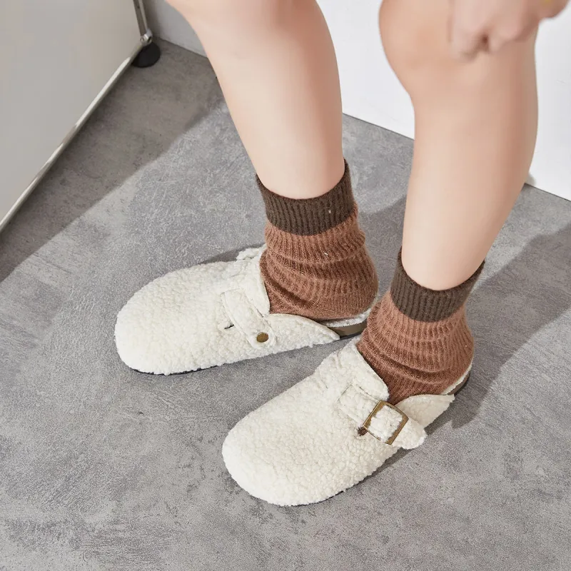 Little Red Man Wrap toe Slippers Women's Ecru-2