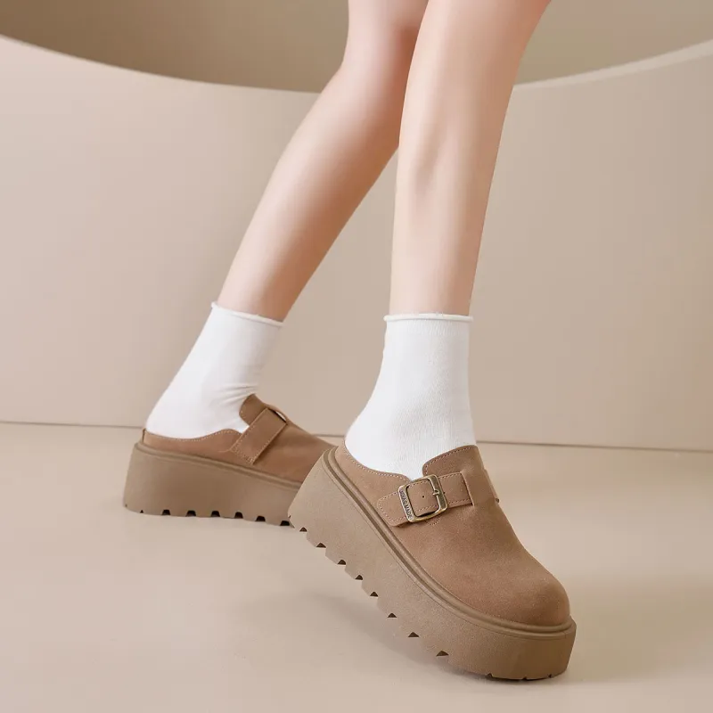 Little Red Man Stitching Abrasion Resistant Closed Toe Slippers Women's-6